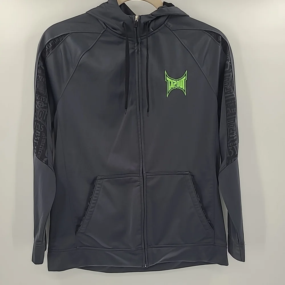 Vintage‎ Y2K Tapout Hoodie L MMA Grunge Skater Goth Emo Punk